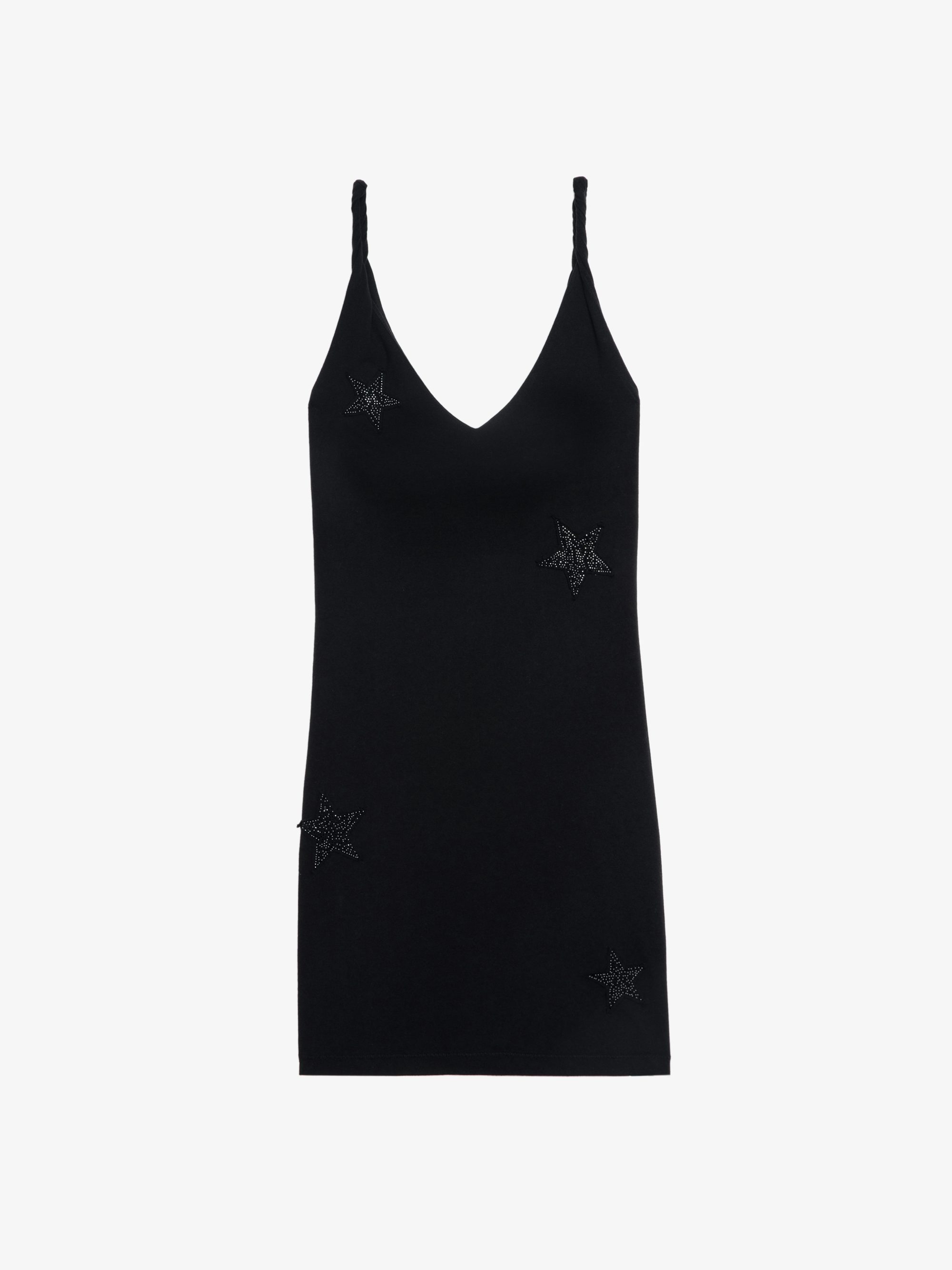 Stella Diamanté Star Dress - Women's black sleeveless dress with diamanté stars.
